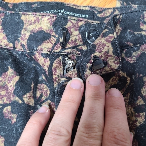 Peruvian Connection Size 2 Shadow Vine Trousers Burnt Sienna - Picture 8 of 9